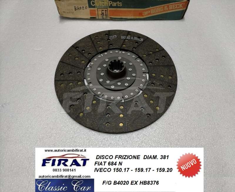 DISCO FRIZIONE FIAT 684 N - 159.17 D.381 (B4020)